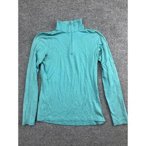 Icebreaker Bodyfit 200 Pullover Womens Medium Merino Wool Half Zip Outdoor Base